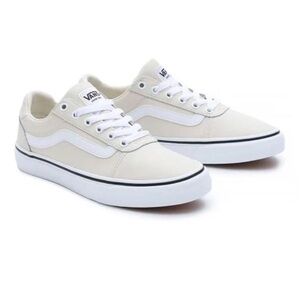 Beige leather vans 6.5